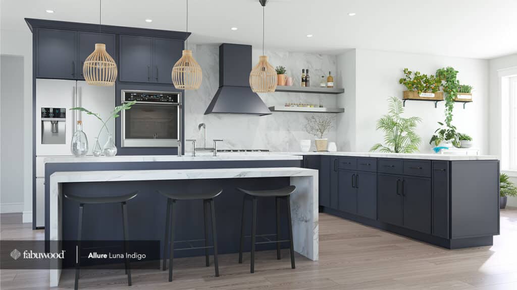 Fabuwood luna kitchen in indigo finish