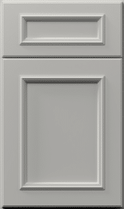 Fabuwood Imperio cabinet door style in cloud white finish