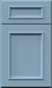 Fabuwood imperio cabinet door in ocean blue finish