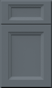 Fabuwood onyx cabinet door in denim blue finish