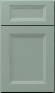 Fabuwood onyx cabinet door in sage green finish