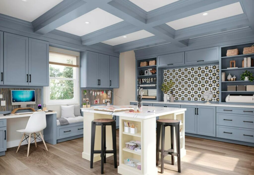 Waypoint 470 series cabinets in painted mist