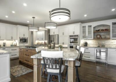 Example kitchen remodel with custom cabinets and granite countertops