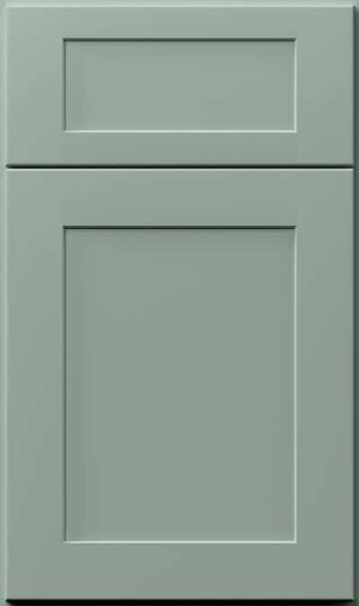 Fabuwood Cabinets in Sage Green Express Custom Color shown on Galaxy door style