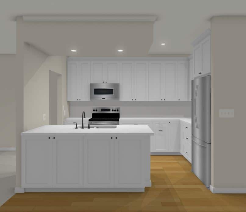 Thompson Price Kitchen Remodel in Camdenton, MO Design A showing main view of kitchen from dining area