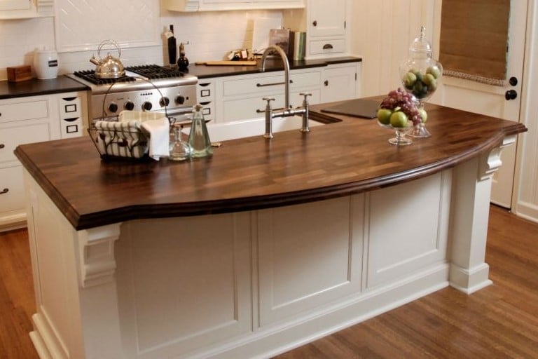 Thompson Price wood kitchen countertops in St Louis in Black Walnut