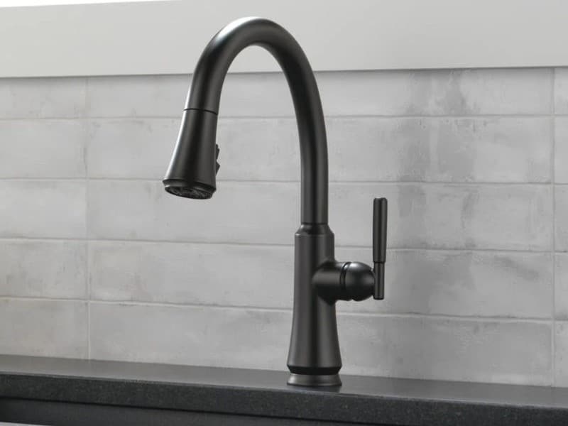 Thompson Price matte black kitchen faucet