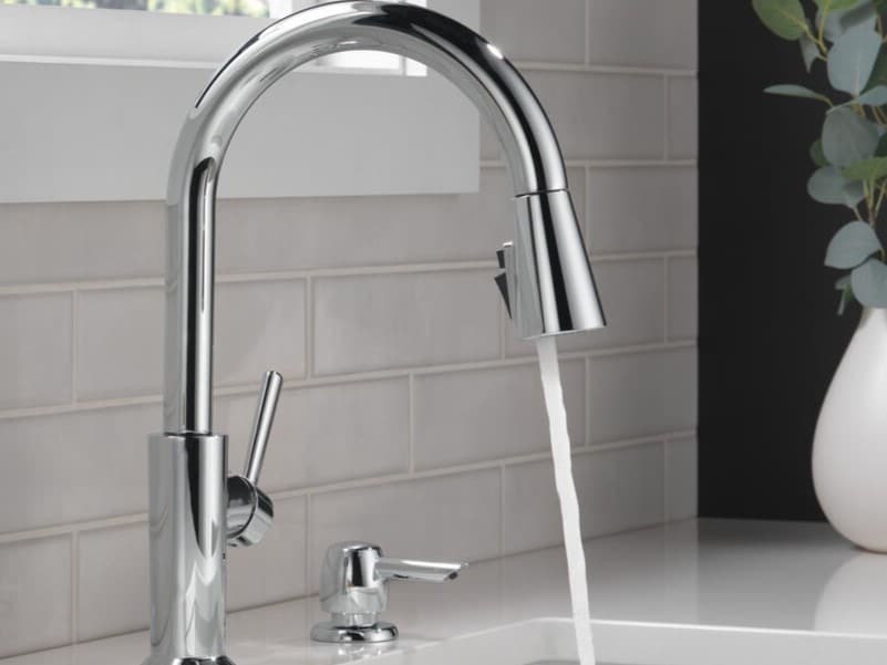 Thompson Price polished chrome kitchen faucet