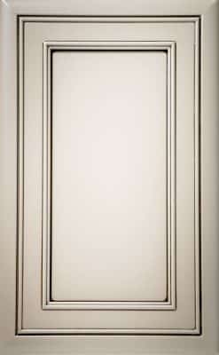 Harmony recessed cabinet door with 3" stiles and rails in painted finish