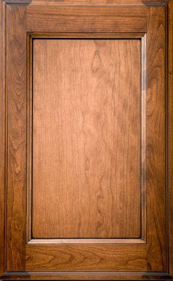 Havana square recessed cabinet door panel in medium stain