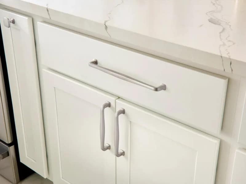 cabinet pulls in brushed nickel finish